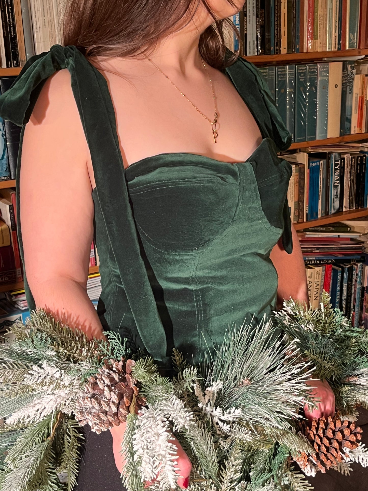Velvet Lemonade Corset Top - Green