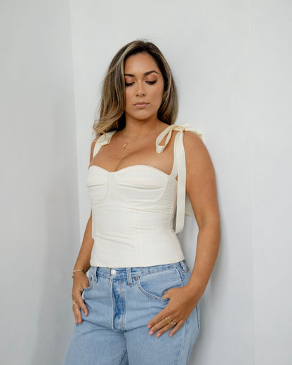 Lemonade Corset Top - White